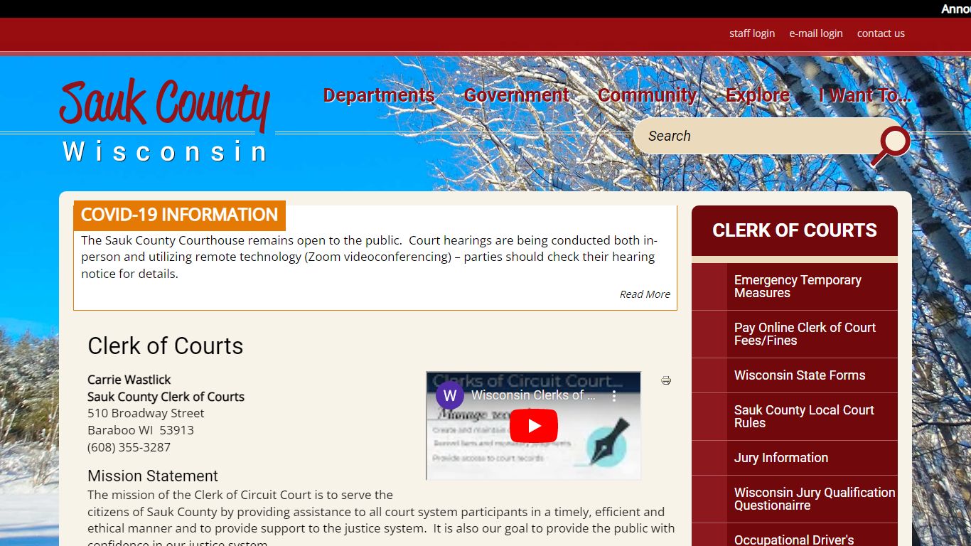 Clerk of Courts | Sauk County Wisconsin Official Website